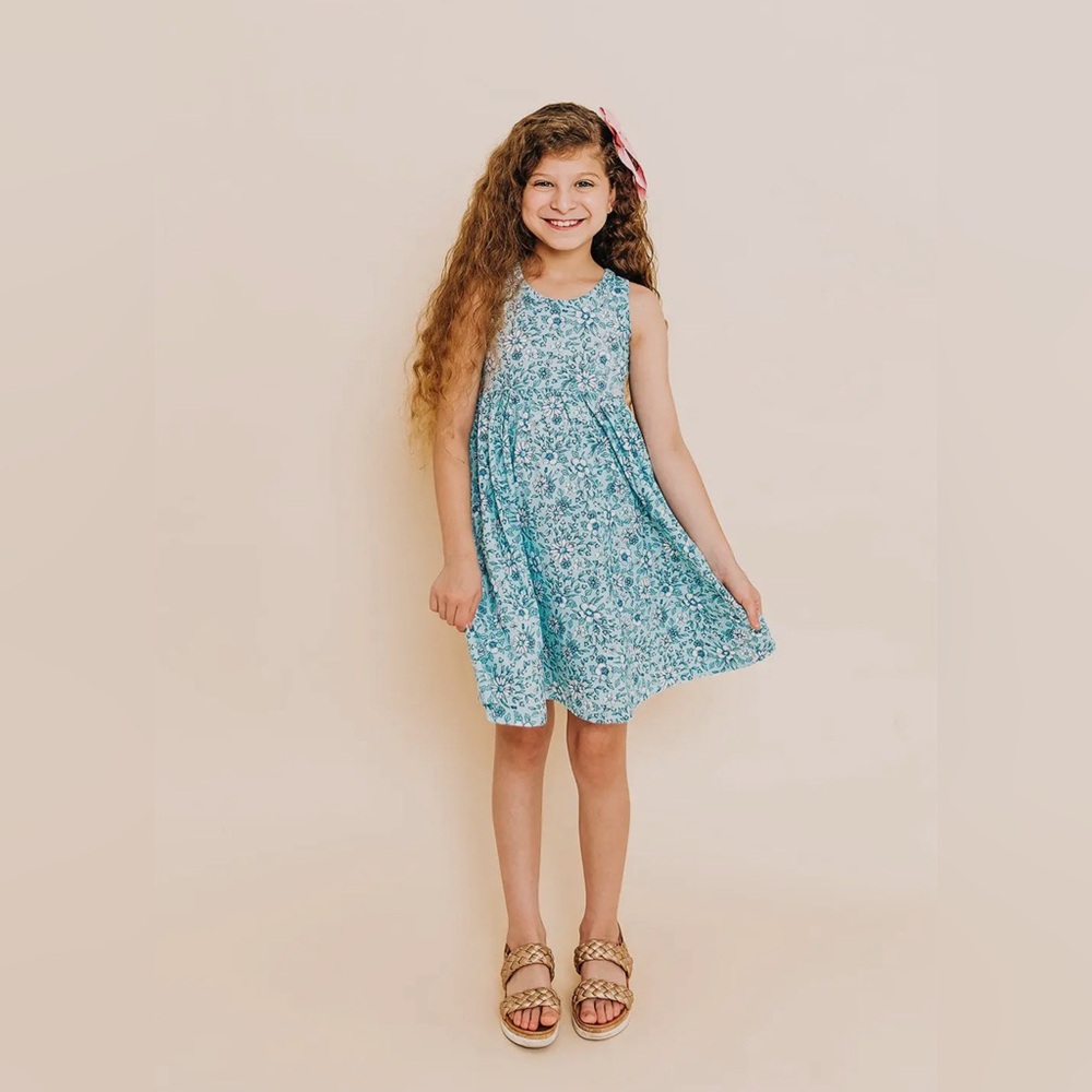 Stylish girls' bamboo dress, sleeveless twirl dresses for girls, toddler girls